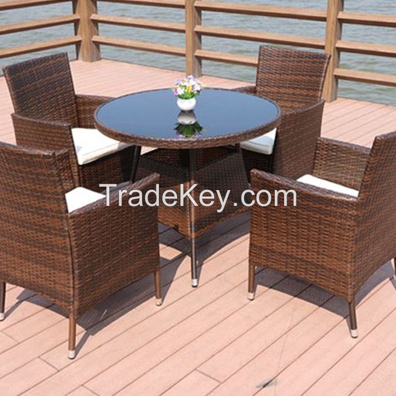 Outdoor table and chair courtyard rattan table and chair hotel coffee balcony table and chair rattan chair 3-piece set