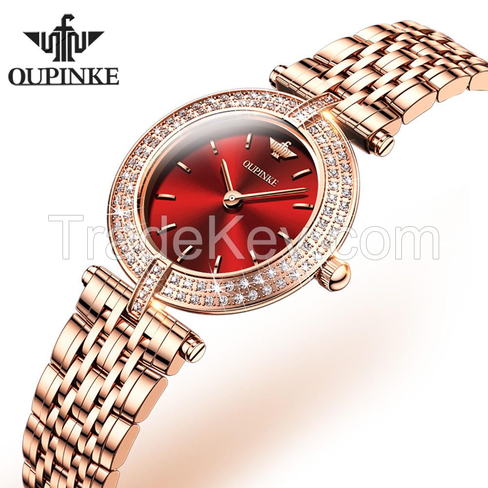 Oupinke 3191oem luxury waterproof Women&#039;s Watches Brand Luxury Fashion Ladies Customized Wrist Watch High Quality Quartz Watch