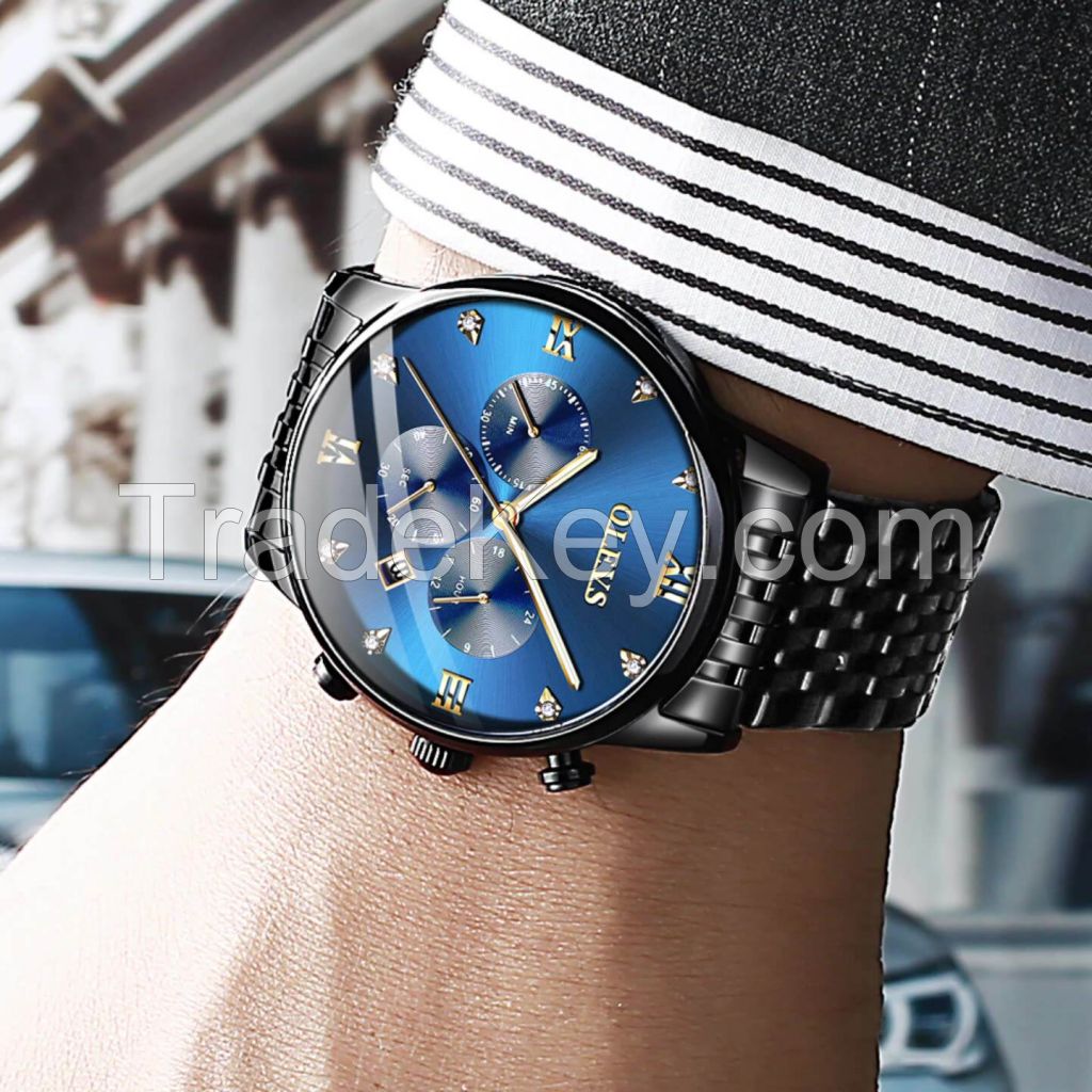 OLEVS 2868 Quartz Fashion Classic Steel Band Montre Homme Wrist Men Watch Custom LOGO Clock Top Luxury 2020 Shenzhen Alloy 3 ATM