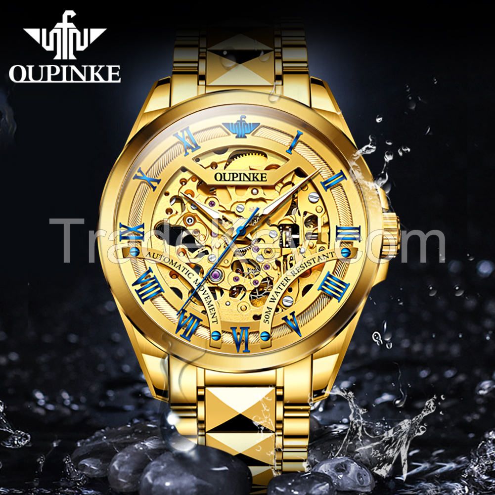 Oupinke 3210 The New Listing Wrist Tourbillon Sapphire Crystal Style Mens Watches Automatic Mechanical Luxury Brand men watch