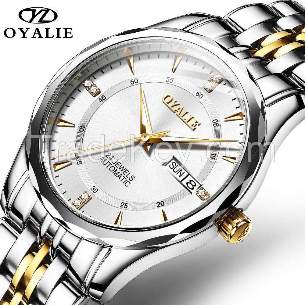 Oupinke3268 wrist luxury digital fashion Automatic movement  waterproof  classic sapphire mechanical mens watches