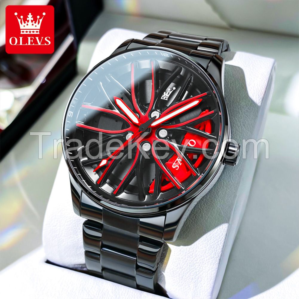 OLEVS 9937 Fashion Casual Watch Mens Top Brand Luxury Rotating Bezel Sport Design Silicone Band Men Watches quartz watch