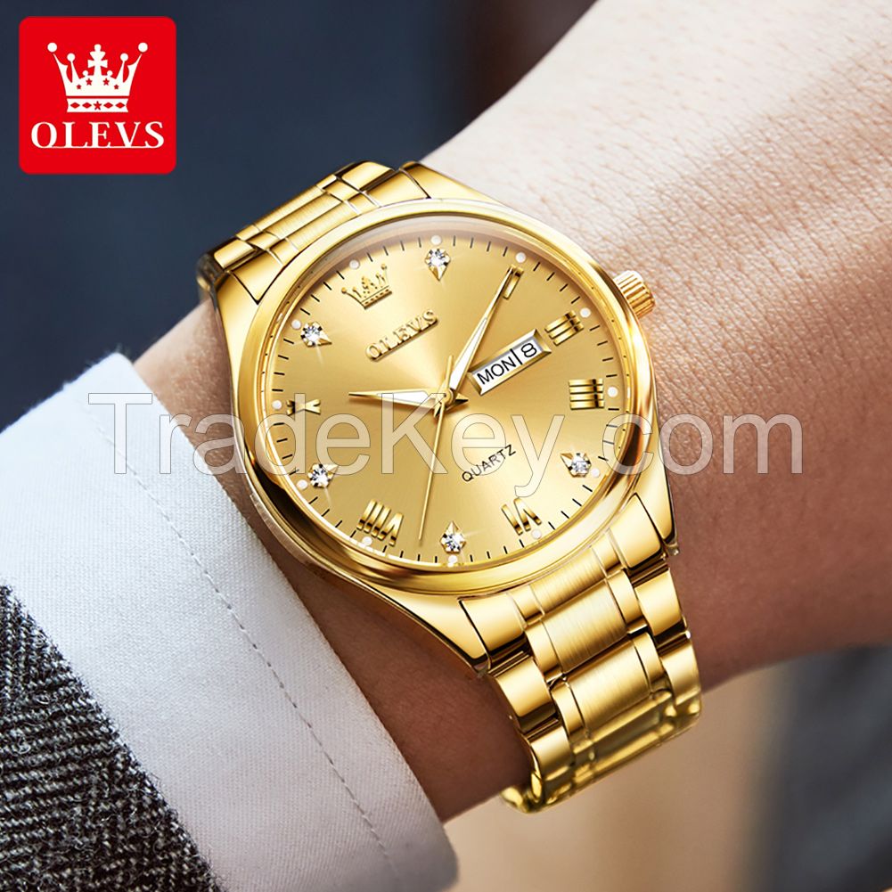 OLEVS 5563 Factory Hot Sale OEM Private Label  high quality Fashion  popular  luxury calendar waterproof men quartz watches