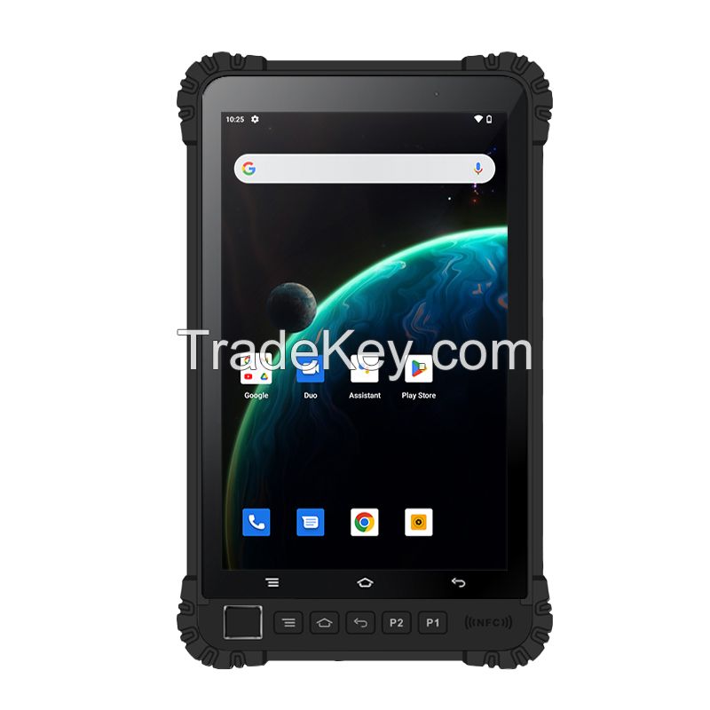 8inch Android 12 rugged tablet PC with GPS and fingerprint support GMS and code scanning