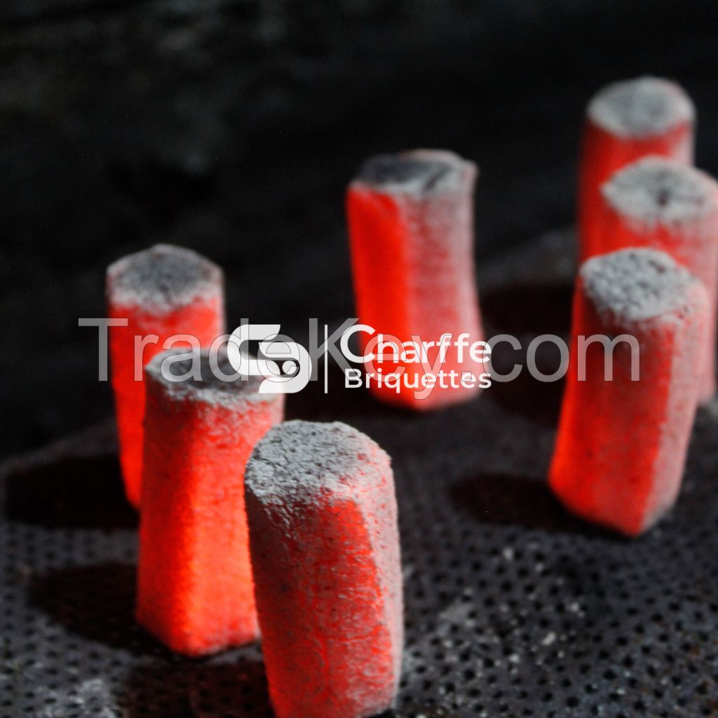 Hexagonal Coconut Shell Charcoal Briquettes