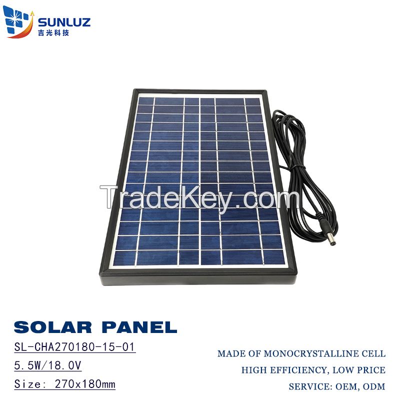 Poly solar panel, 5.5W 18.0Vï¼Polycrystalline cell at low price