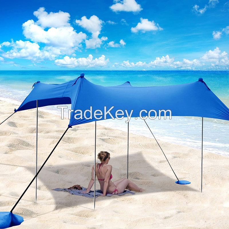 Hot Selling Outdoor Beach Sun Shelter Pop Up Beach Tent Sunshade 4 Pole With Carry Bag