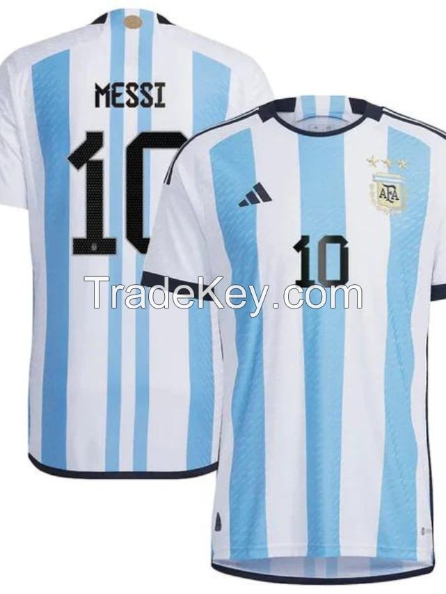 Adidas Men's Lionel Messi Argentina 2022 World Cup Winning Three Star Jersey