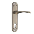 Popular Italy New Design Aluminum Alloy Door Handle on Iron Plate