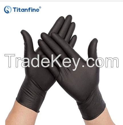 9inch 6.6g Black Nitrile Gloves Powder Free