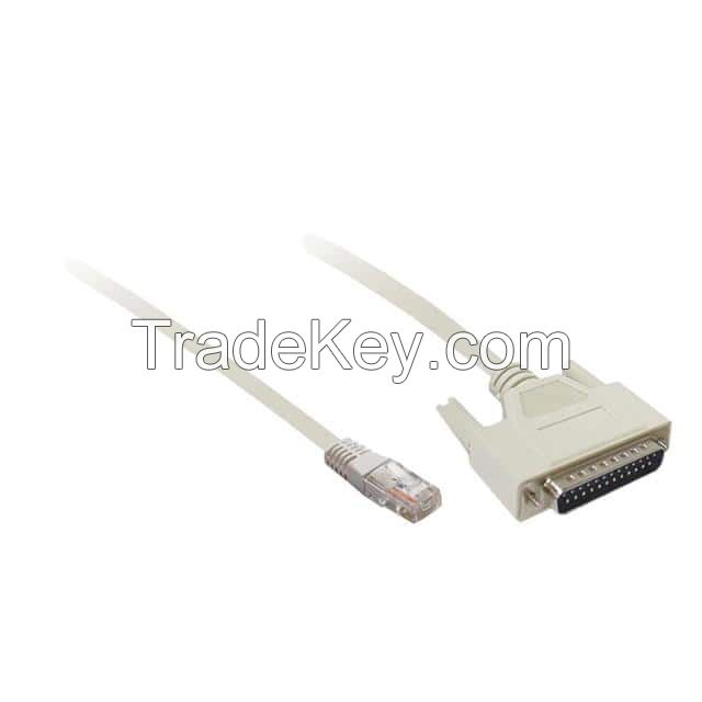 D-Sub 25 pos Male to RJ45, 8p8c Beige Round Unshielded