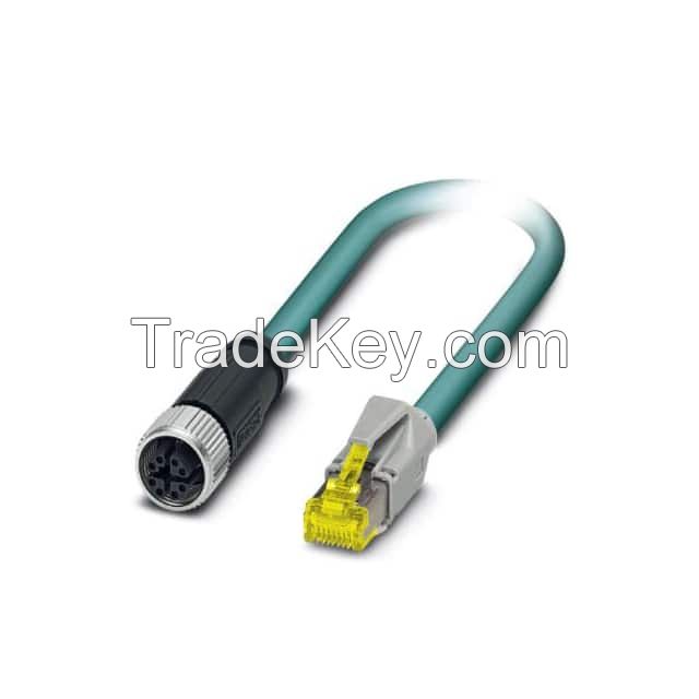 Circular 08 pos Female to RJ45, 8p8c Blue Round Shielded