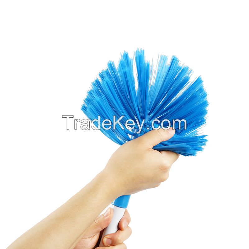 Professional washable cobweb duster brush head cobweb broom ceiling fan duster with telescopic Lightweight thread handle