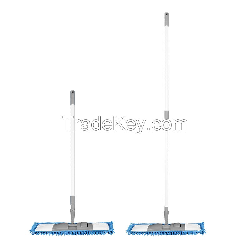 Jesun Chenille Microfiber Flat Dust Trapeadore Floor Mop with Extendable Handle