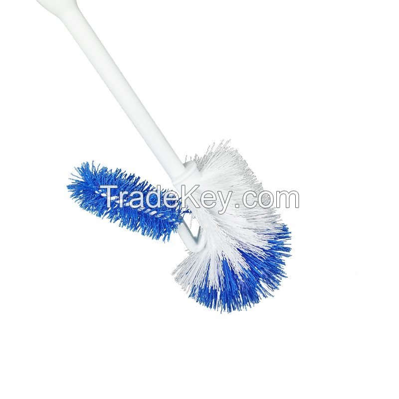 Bathroom Bowl Double Sides Hockey Handle Toilet Brush Kit