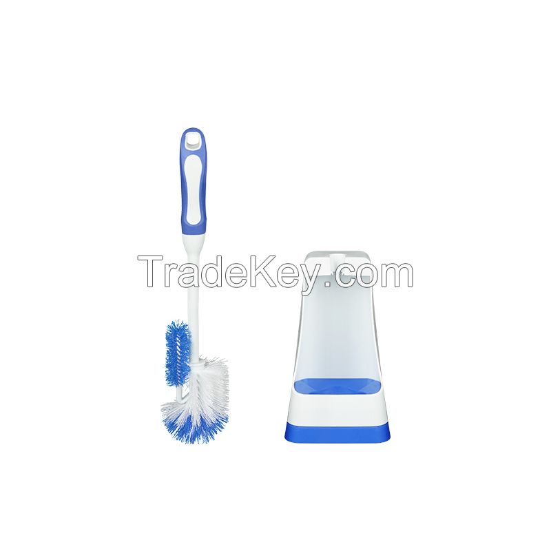 Bathroom Bowl Double Sides Hockey Handle Toilet Brush Kit