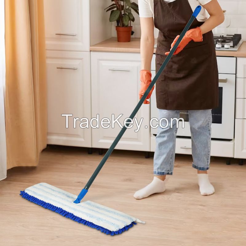 Dual Side cleaning Mop Chenille Microfiber Floor Mop Long Handle Double Side Flat Mop