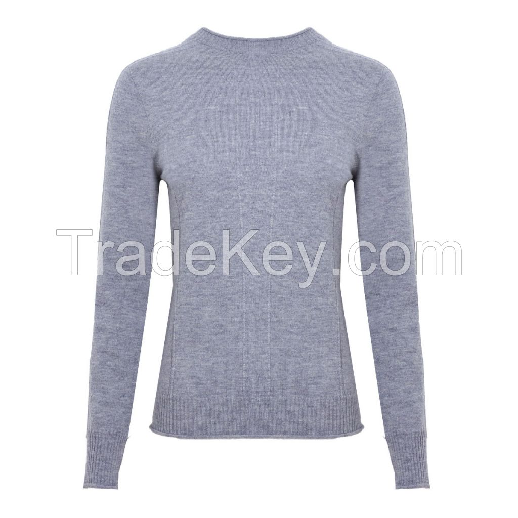 Factory customization Inner wear Line Seamless Plain Pure Wool Knit Bottoming Shirt Basic Sweater