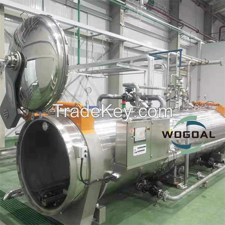 Single basket retort bird nest drink sterilizer retort machine for dairy products