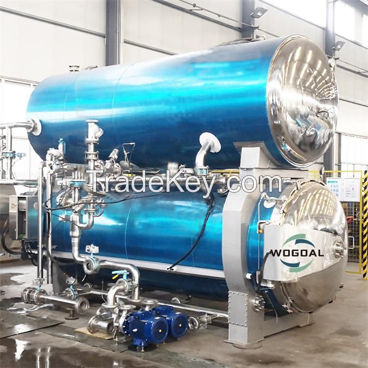 Single basket retort bird nest drink sterilizer retort machine for dairy products