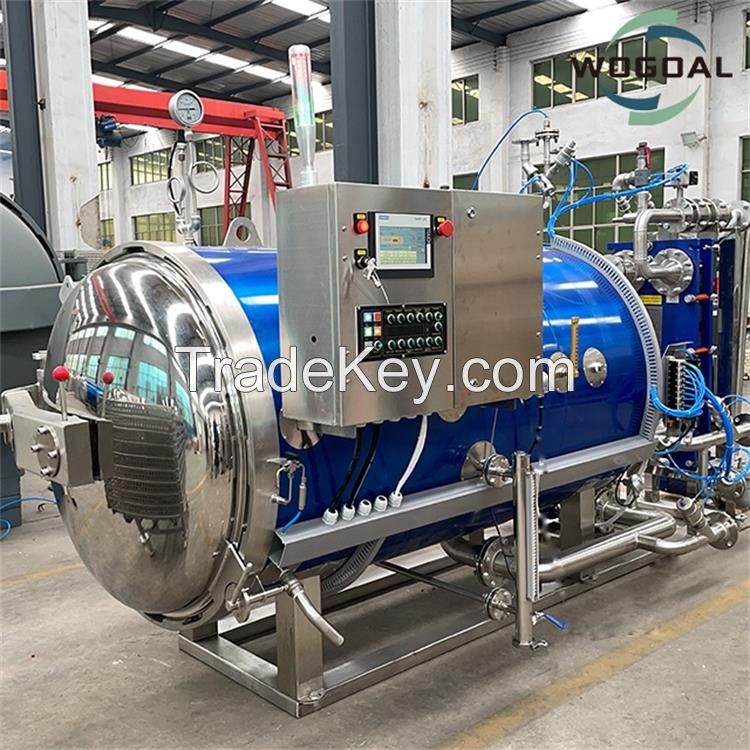 Single basket retort bird nest drink sterilizer retort machine for dairy products