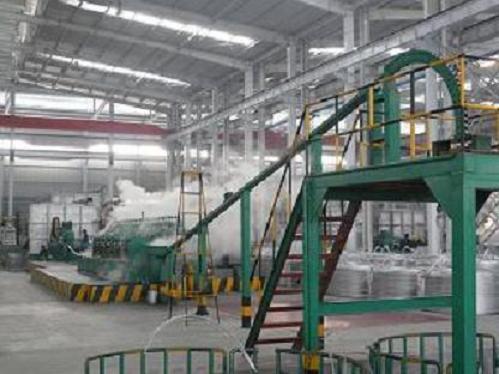 Aluminum rod continuous casting and rolling machine