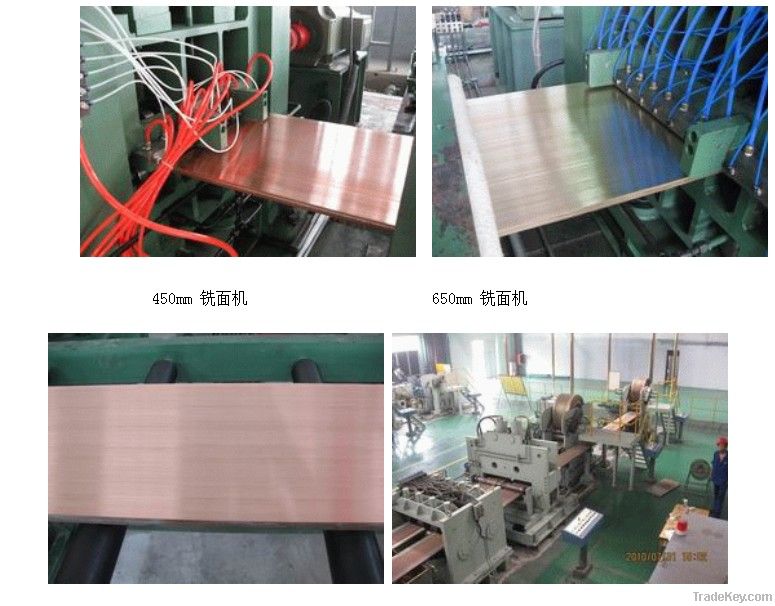 Horizontal continuous casting machine for brass and copper ally strip