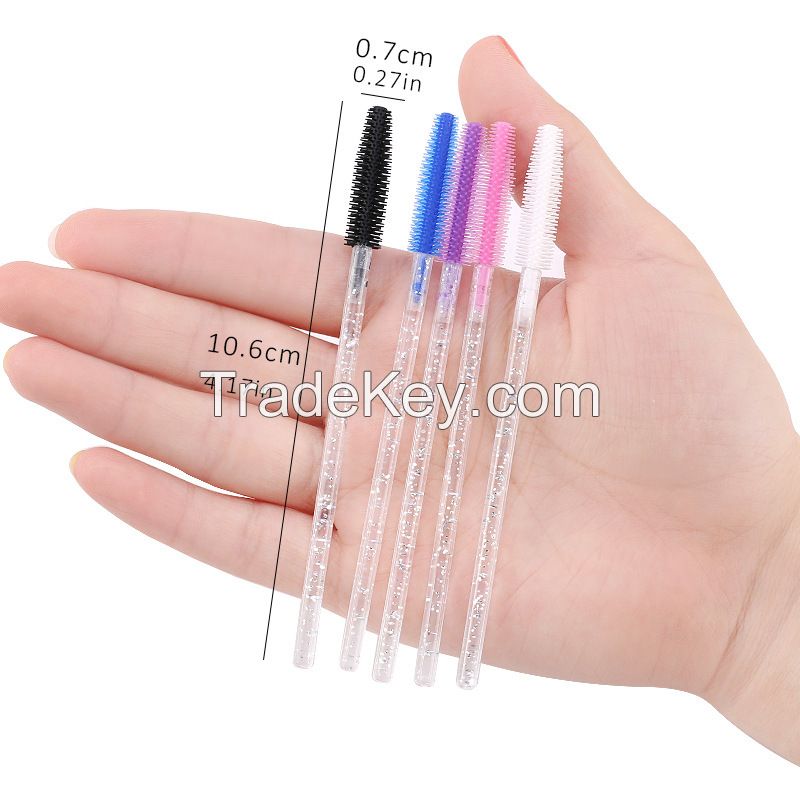 Disposable Crystal Mascara Wands Eyelash Brush Spoolies for Eye Lash Extension,Eyebrow and Makeup