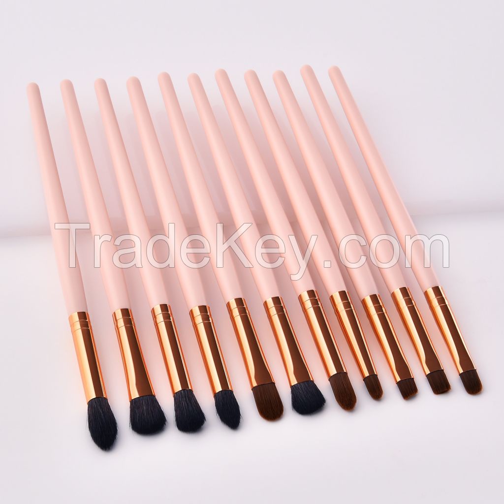 Eye Makeup Brushes,11pcs Eyeshadow Brushes Rose Gold Makeup Brushes Set with Soft Synthetic Hairs