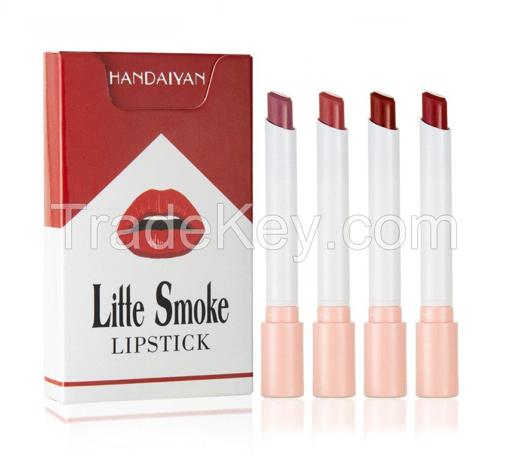 Smoke Pipe Lip Color Changing Lipstick Little Smoke Cigarette Matte Lipstick Lip Balm Set Kit for Women