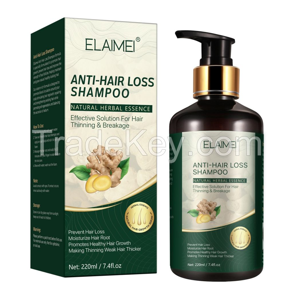 Herbal Ginger Womens Hair Shampoo & Conditioner for Oily Hair, Nourishes and Strengthens Hair Roots, Improves Frizz