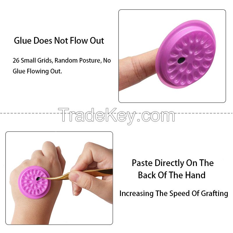 Plastic Flower Shaped False Eyelashes Glue Holder for Eyelash Extensions