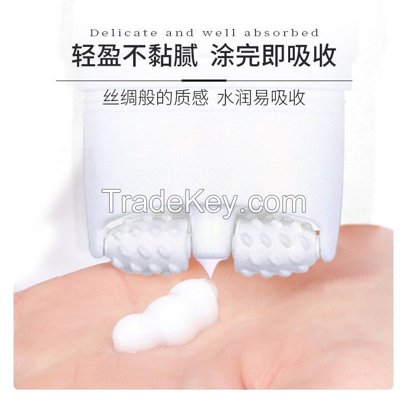 Anti-Wrinkle Neck Moisturizer Cream with Double Roller V-shaped Fullerenes for Firming and Lifting Massage