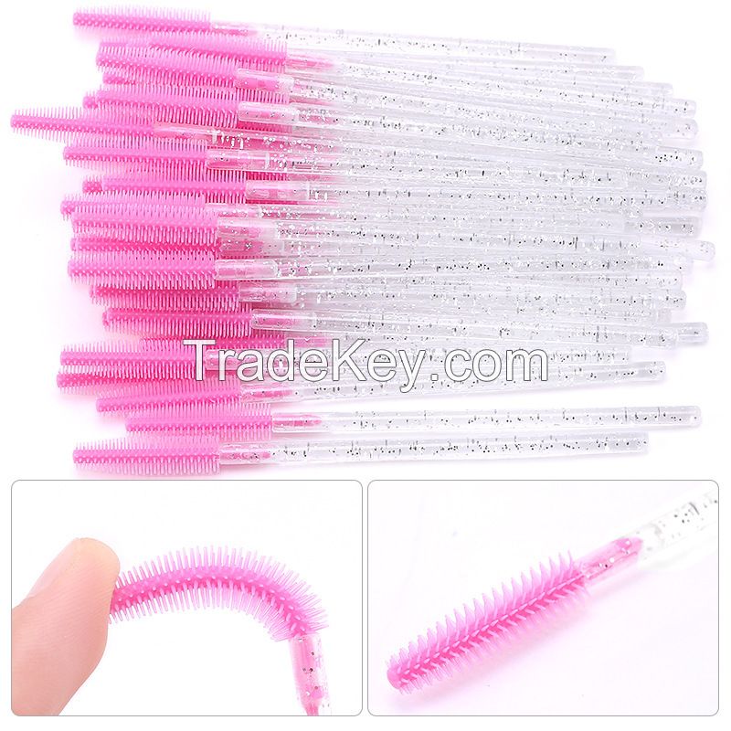 Disposable Crystal Mascara Wands Eyelash Brush Spoolies for Eye Lash Extension,Eyebrow and Makeup