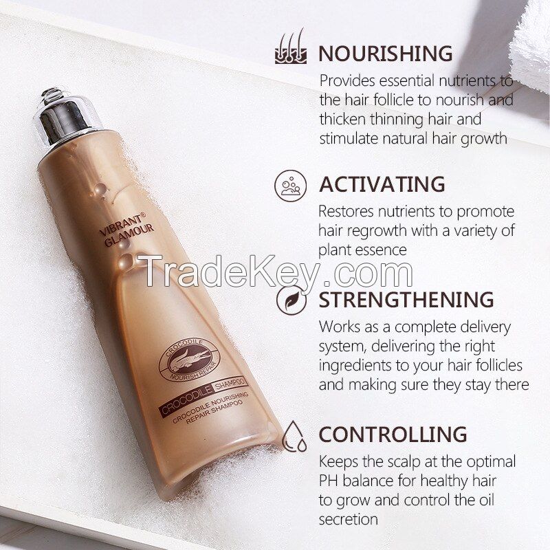 Moisturizing Nourishing Hair Shampoo for Women with Crocodile Oil