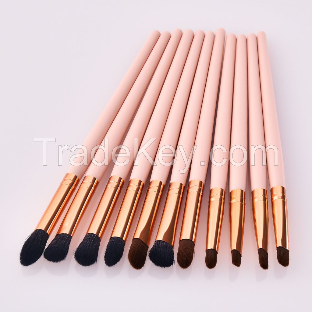 Eye Makeup Brushes,11pcs Eyeshadow Brushes Rose Gold Makeup Brushes Set with Soft Synthetic Hairs