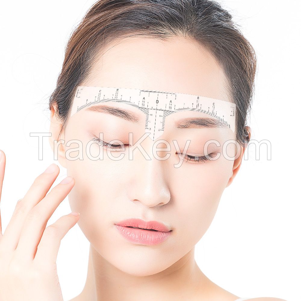 Eyebrow Ruler Sticker Disposable Adhesive Eyebrow Measurement Ruler for Tattoo Makeup Tool