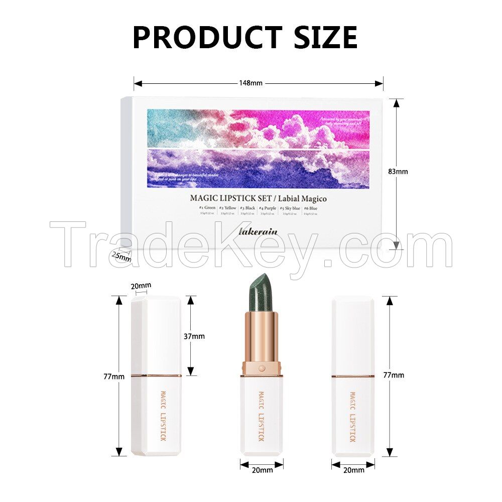 Magic Temperature Color Changing Lipstick Set Lip Stain Gloss Moisturizing Long Lasting Waterproof Lip Balm Makeup