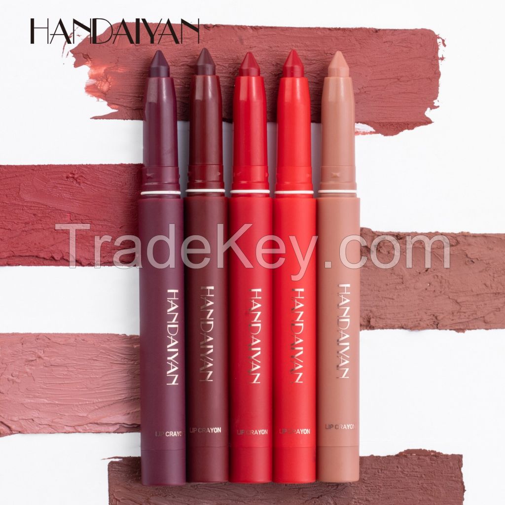 Non-Stick Cup Lipstick Pencil Retractable Lip Crayon Twistable and Sharpenable Long Lasting Matte Lip Liner Pencil Set