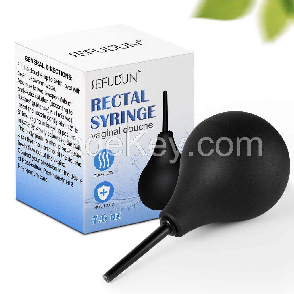 Rectal Enema Bulb for Men - Anal Douche for Women,Free Reusable Vaginal or Anal Clyster Cleaner with Soft and Smooth Nozzle