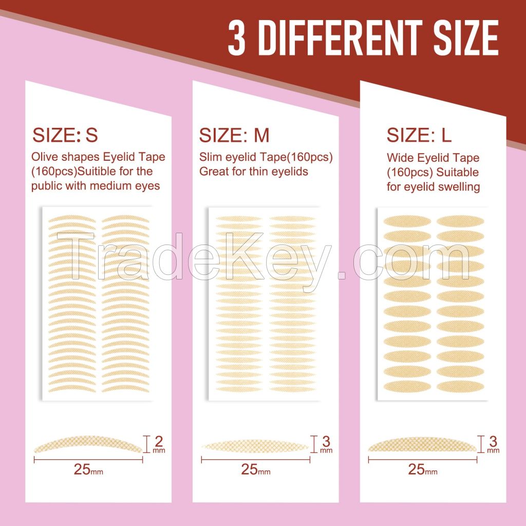 Glue-Free Invisible Double Eyelid Sticker 480 Count Eyelid Lifter Strips Double Eyelid Styling Tape for Hooded Eyes Droopy Lids