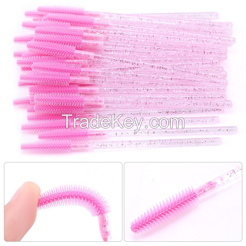 Disposable Crystal Mascara Wands Eyelash Brush Spoolies for Eye Lash Extension,Eyebrow and Makeup