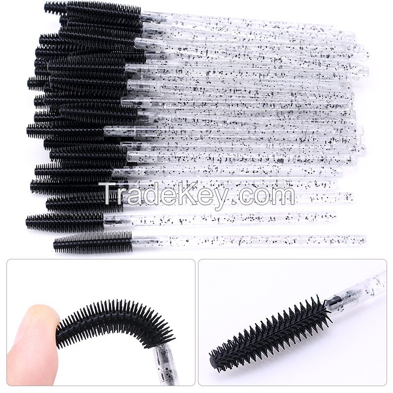 Disposable Crystal Mascara Wands Eyelash Brush Spoolies for Eye Lash Extension,Eyebrow and Makeup