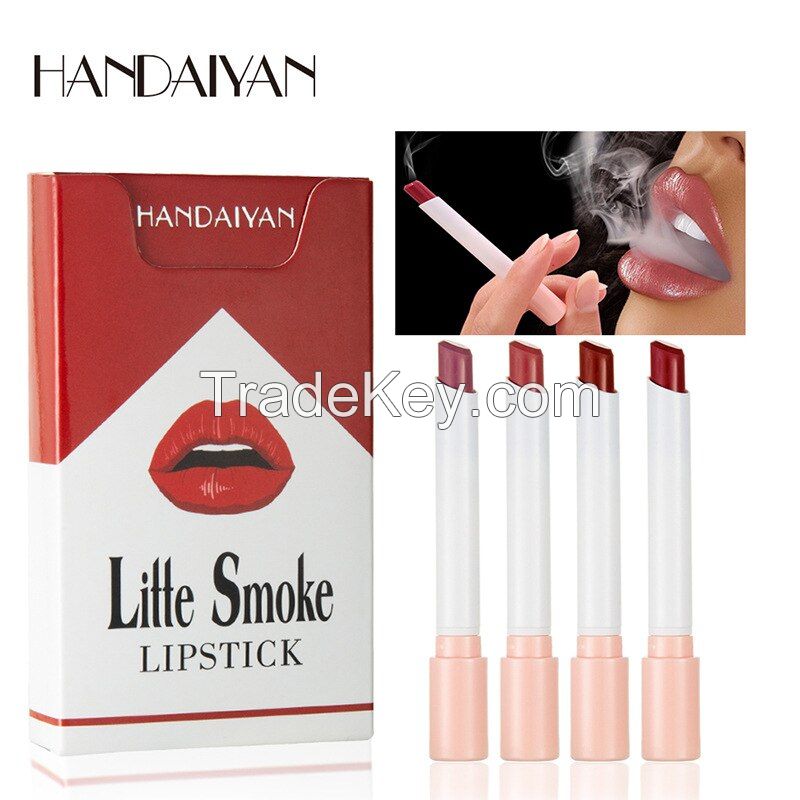 Smoke Pipe Lip Color Changing Lipstick Little Smoke Cigarette Matte Lipstick Lip Balm Set Kit for Women