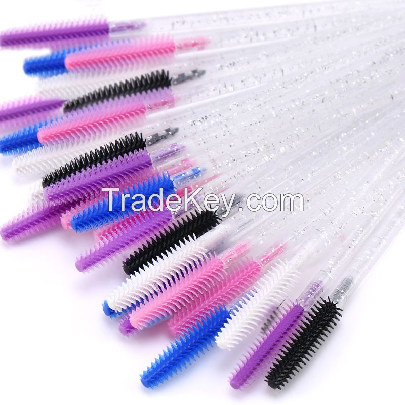 Disposable Crystal Mascara Wands Eyelash Brush Spoolies for Eye Lash Extension,Eyebrow and Makeup