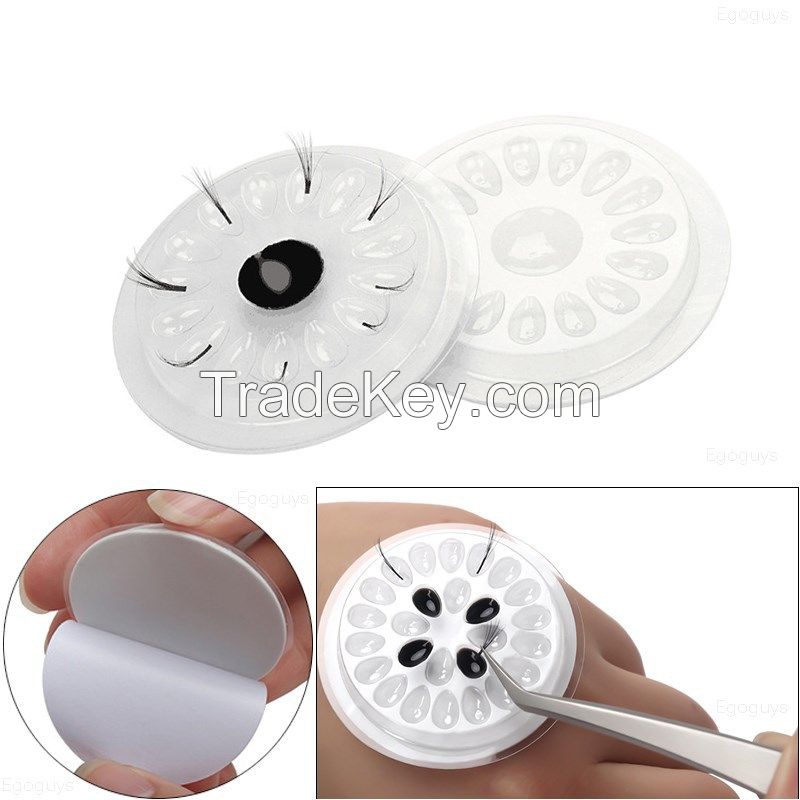 Plastic Flower Shaped False Eyelashes Glue Holder for Eyelash Extensions