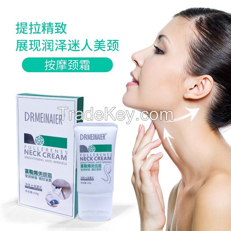 Anti-Wrinkle Neck Moisturizer Cream with Double Roller V-shaped Fullerenes for Firming and Lifting Massage