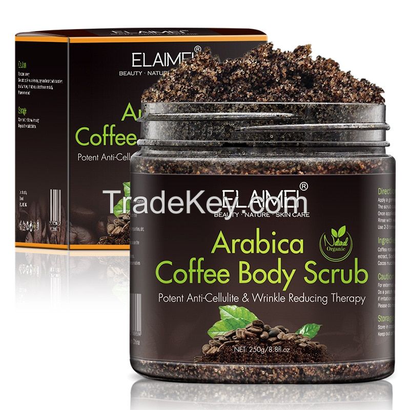 Non Toxic Arabica Coffee Body Scrub Exfoliator for Women Exfoliation and Moisturizing, Removes Dead Skin and Keratosis Pilaris