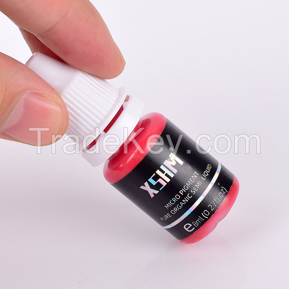 Eyebrow Eyeliner Lip Permanent Makeup Micro Pigment Pure Organic Semi Liquid Tattoo Ink For Practise