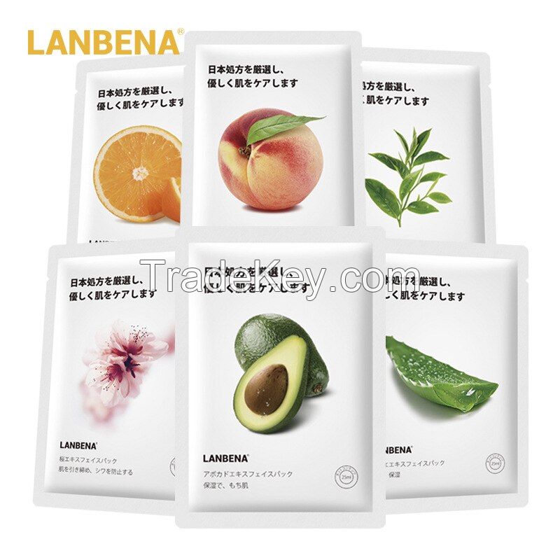 Hydrating Essence Korean Sheet Mask Japanese Fruit Face Mask Skin Care with Fiber Membrane for All Skin Types